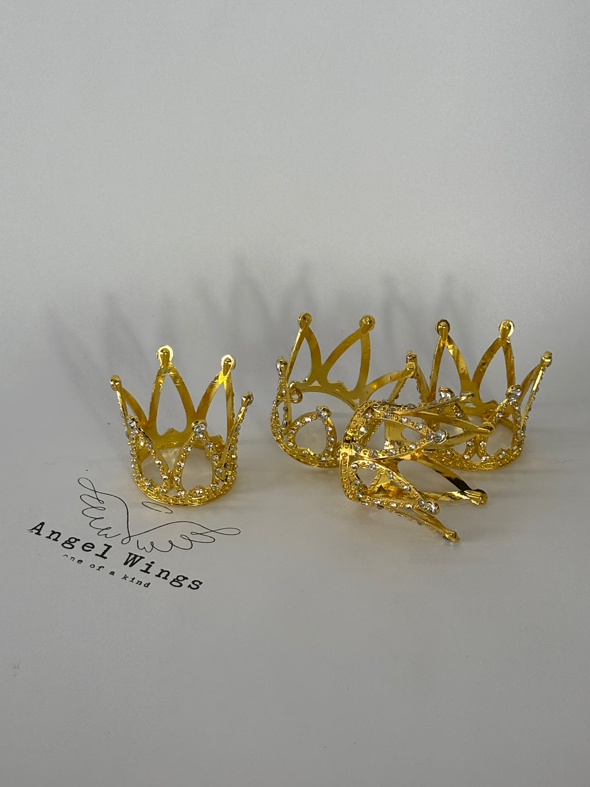 Gold crown and Rhinestone decoration